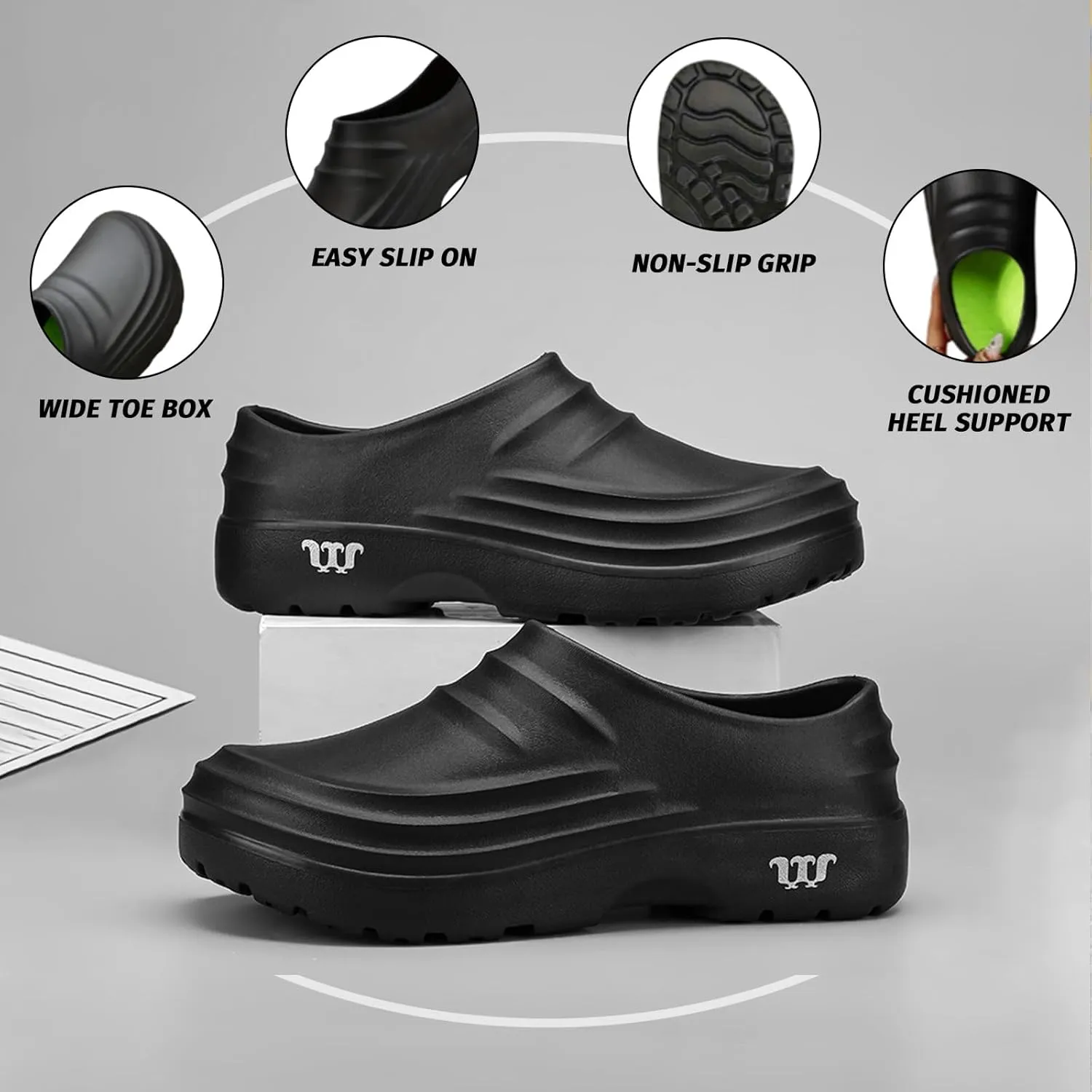 Armadillo Chef Shoes for Men - Slip Resistant, Lightweight & Waterproof Garden Clogs for Women, Ideal Work Shoes for Kitchens