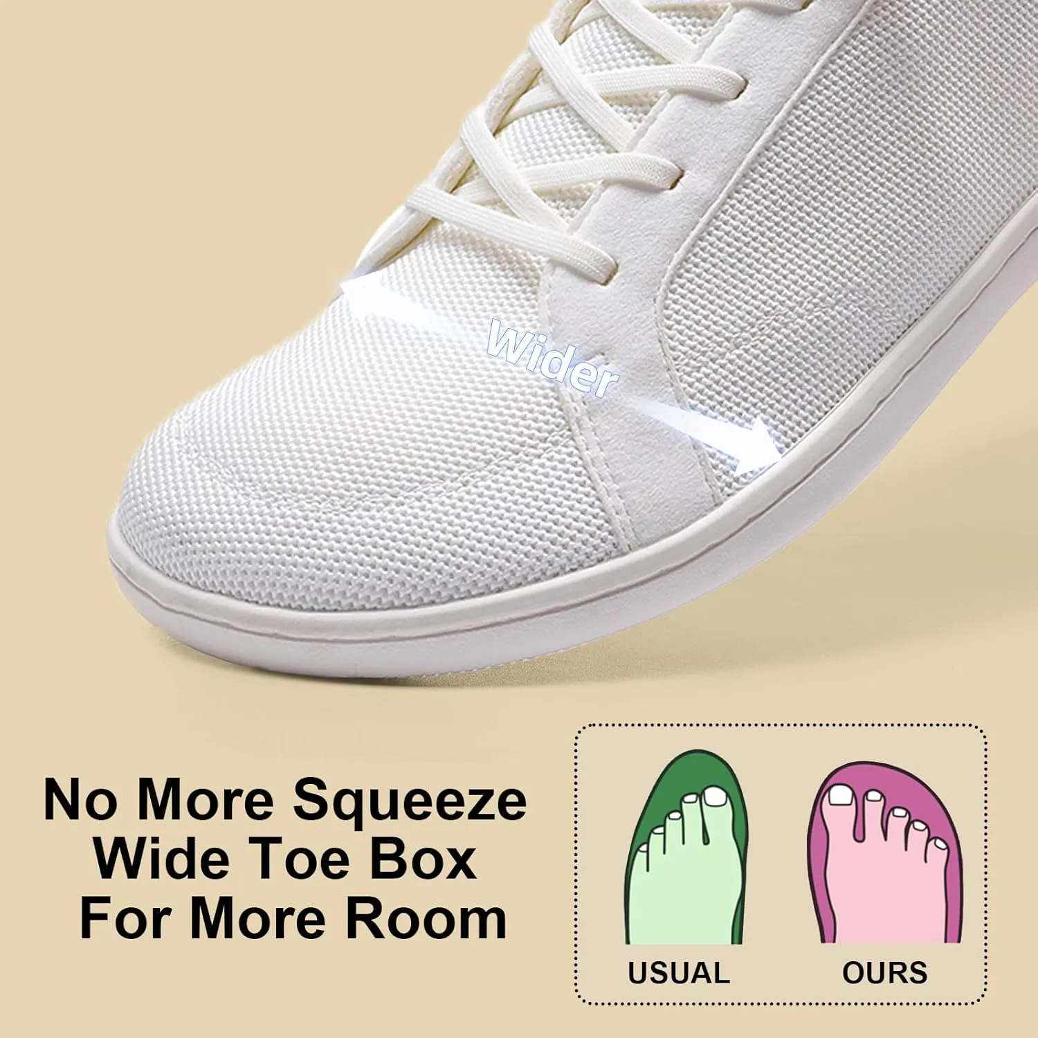 Barefoot Wide Toe Box Shoes for Women - Minimalist Barefoot Shoes with | Zero Drop Sole | Extra Wide Slip on Walking Shoes for Women
