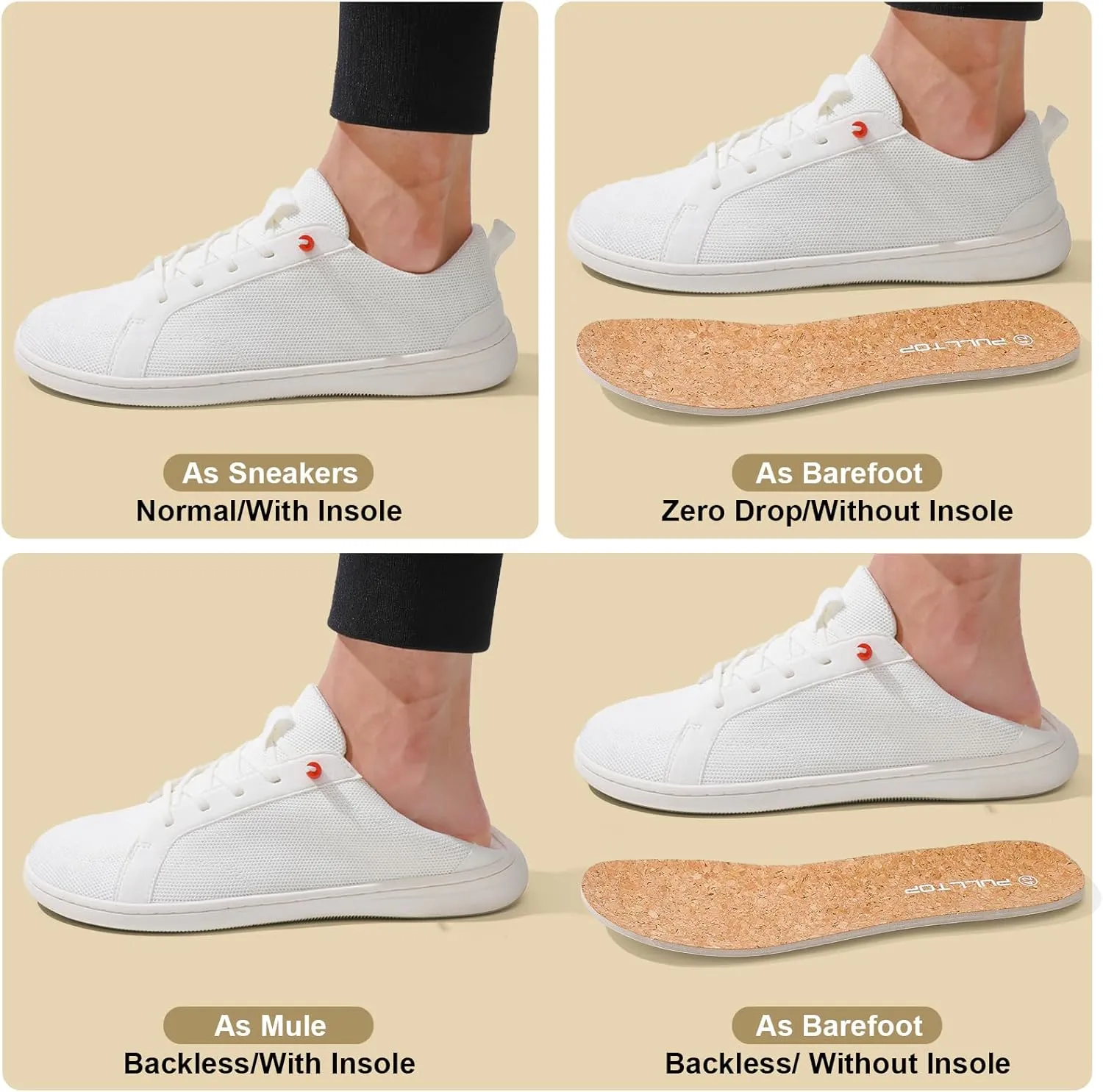 Barefoot Wide Toe Box Shoes for Women - Minimalist Barefoot Shoes with | Zero Drop Sole | Extra Wide Slip on Walking Shoes for Women