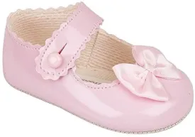 Baypods Baby Girls Soft Sole Pram Shoes - Pink