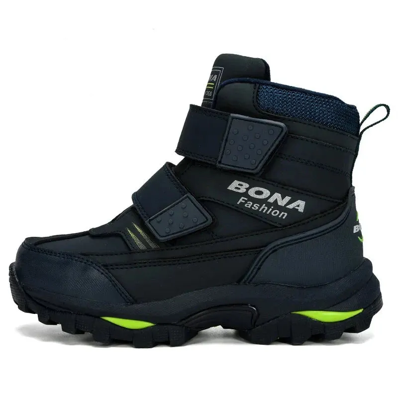 Boys Ankle Length Anti-Slip Warm Hiking Shoes