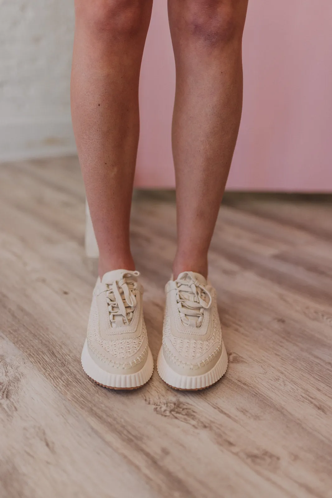 Dolce Vita Dolen Sandstone Knit Sneakers