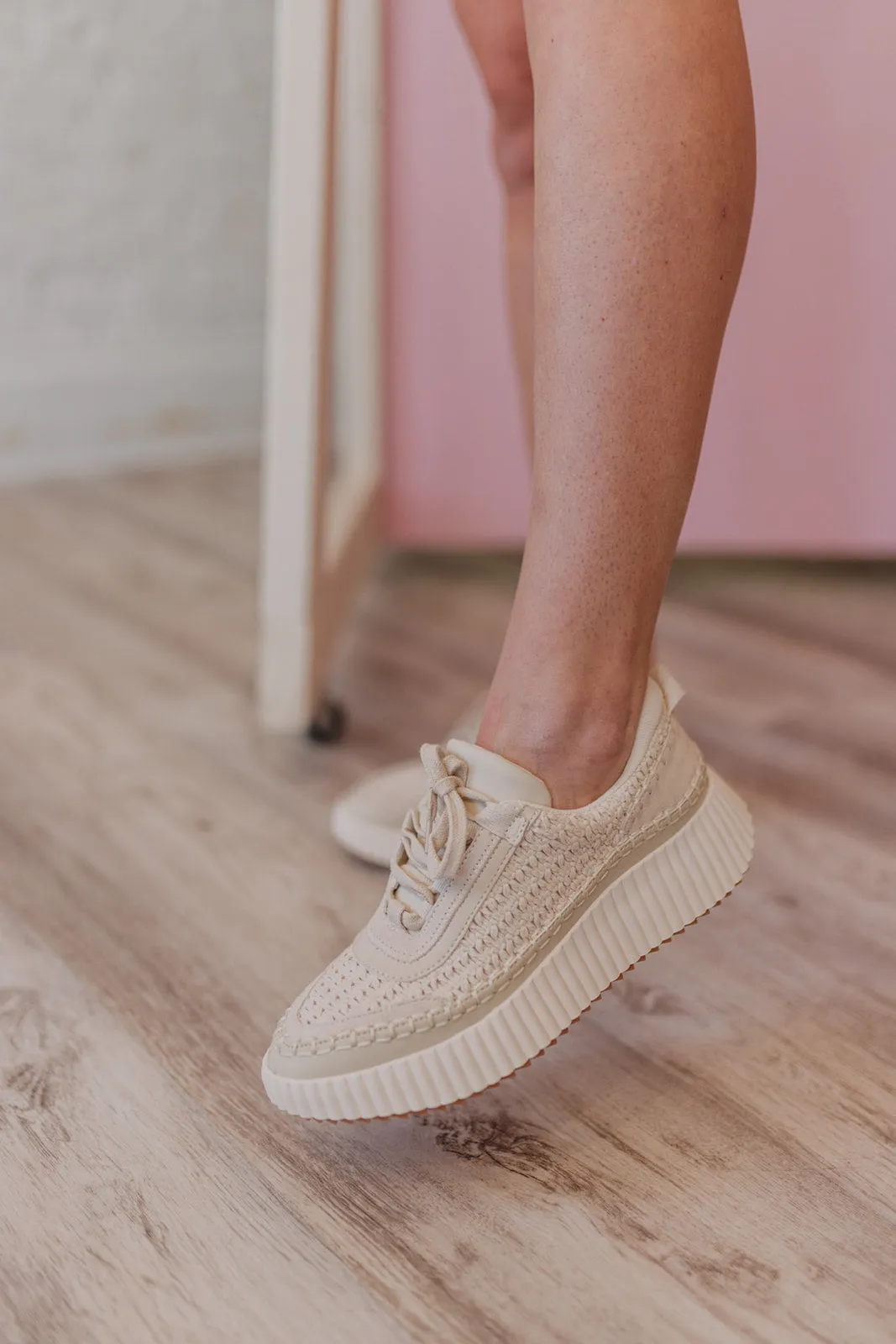 Dolce Vita Dolen Sandstone Knit Sneakers