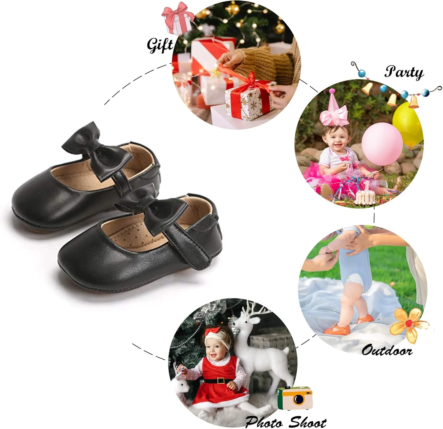 Felix & Flora Soft Sole Baby Shoes - Infant Baby Walking Shoes Moccasinss Rubber Sole Crib Shoes