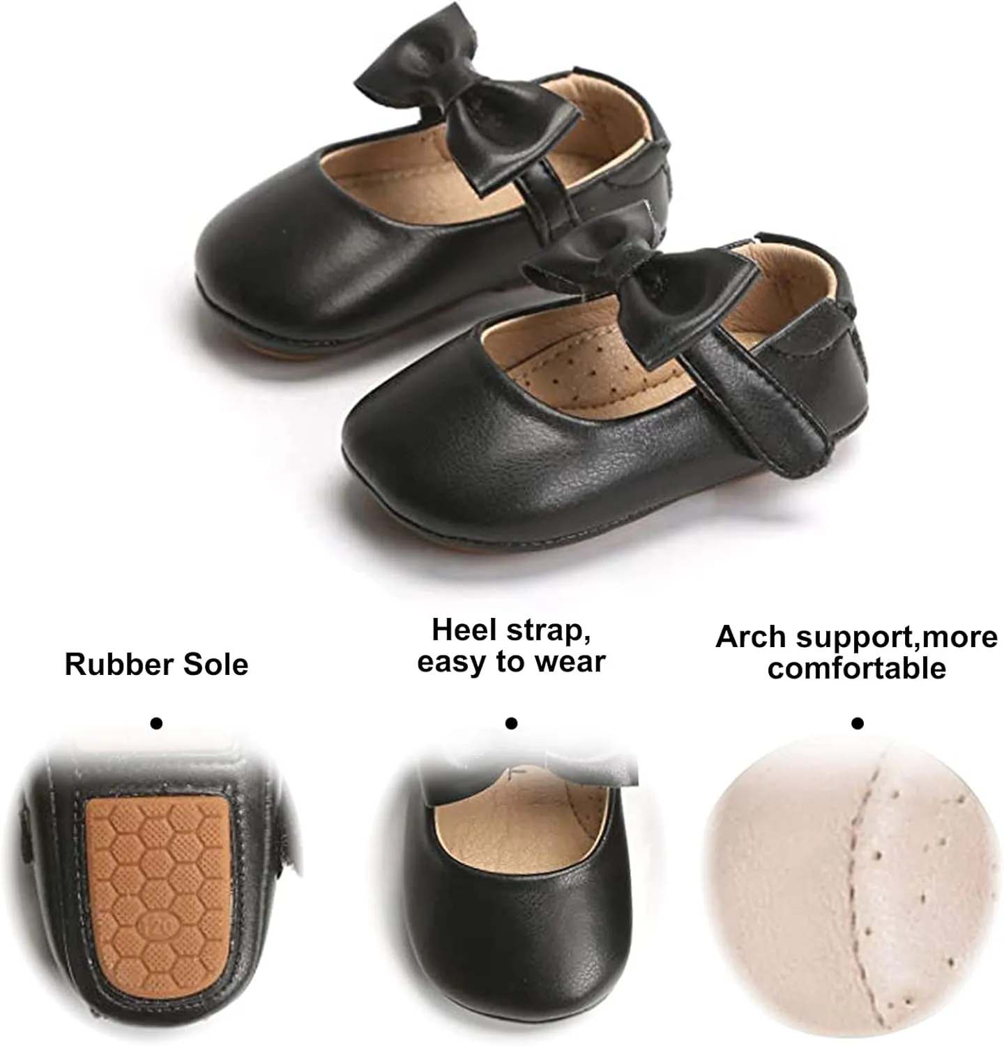 Felix & Flora Soft Sole Baby Shoes - Infant Baby Walking Shoes Moccasinss Rubber Sole Crib Shoes