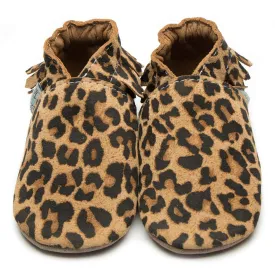 Inch Blue Soft Soles | Baby Pram Shoes | Leopard
