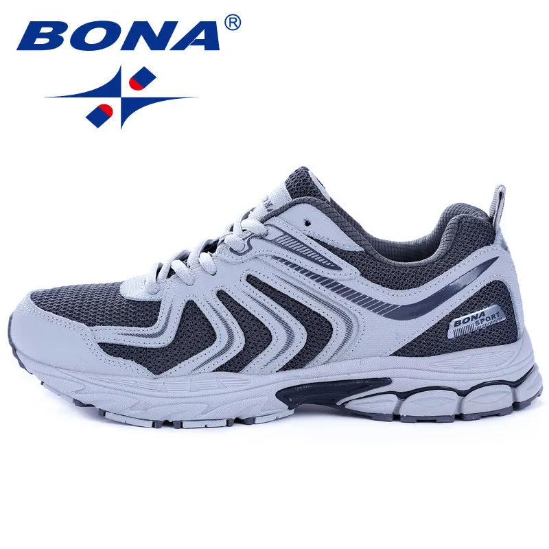 Men Running Shoes Lace Up Breathable