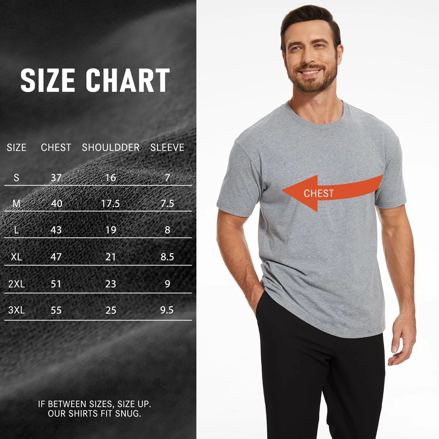 Men's Cotton Crew Neck T-Shirts 4-Pack - Soft Short Sleeve Basic Tees, Comfortable Classic Fit Jersey Shirts for Men
