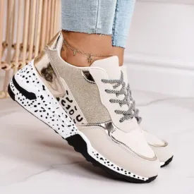 Metallic Platform Sneakers
