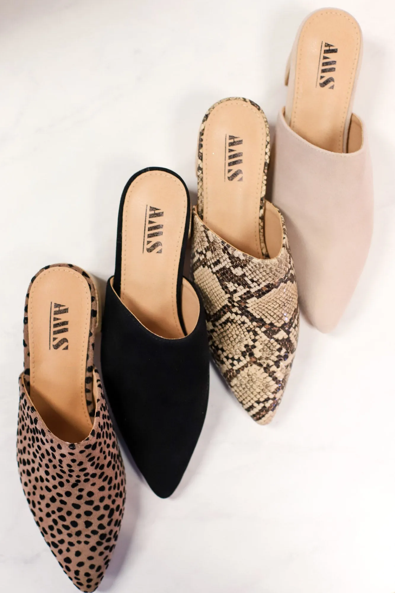 Olivia Mule Heels: Nude