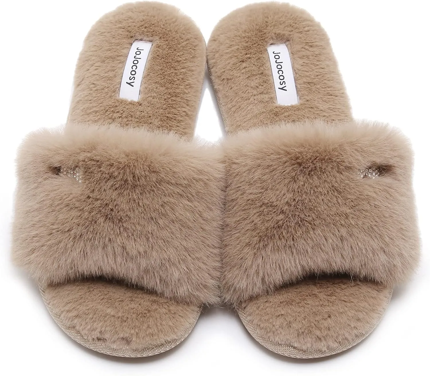 Rabbit Model Ladys Comfortable Fuzzy Memory Foam Scuff Womens Fashion Plush Peep-Toe Relaxing Indoor Slippers