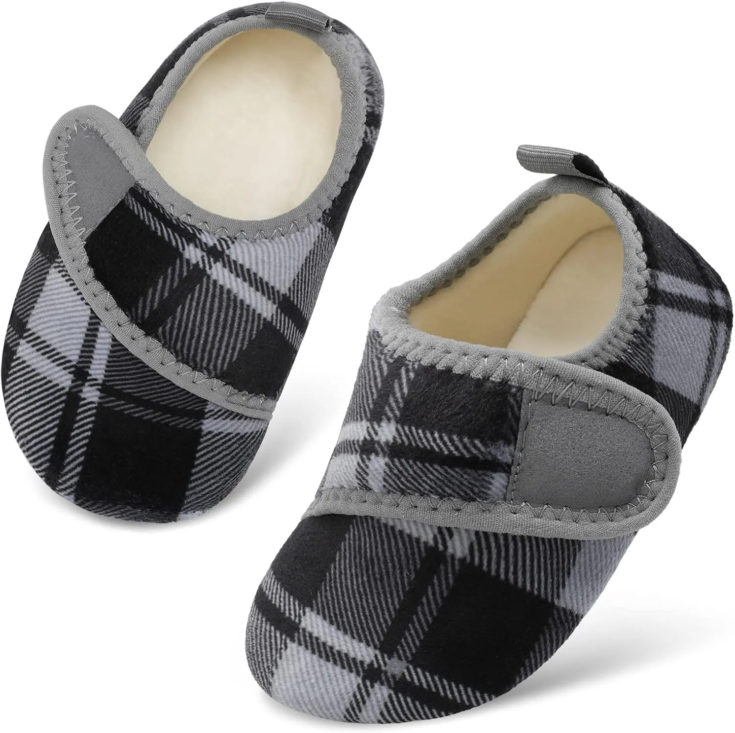 Scurtain Toddler Warm Winter House Slippers Baby Boys Girls Indoor Home Slippers Cozy Lightweight Non-Slip Shoes For Infant Kids Plush Linned