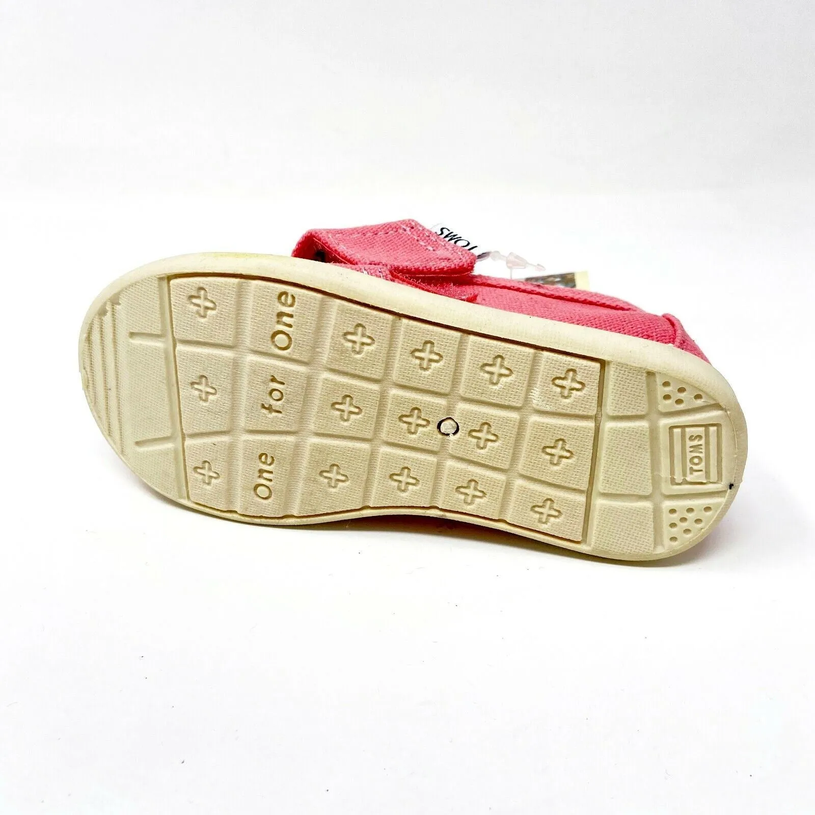 Toms Classics Pink Tiny Toddler Slip On Casual Canvas Flat Shoes