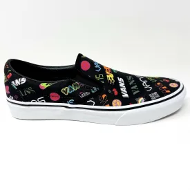 Vans Classic Slip On (Disruptive) Black True White Womens Casual Shoes