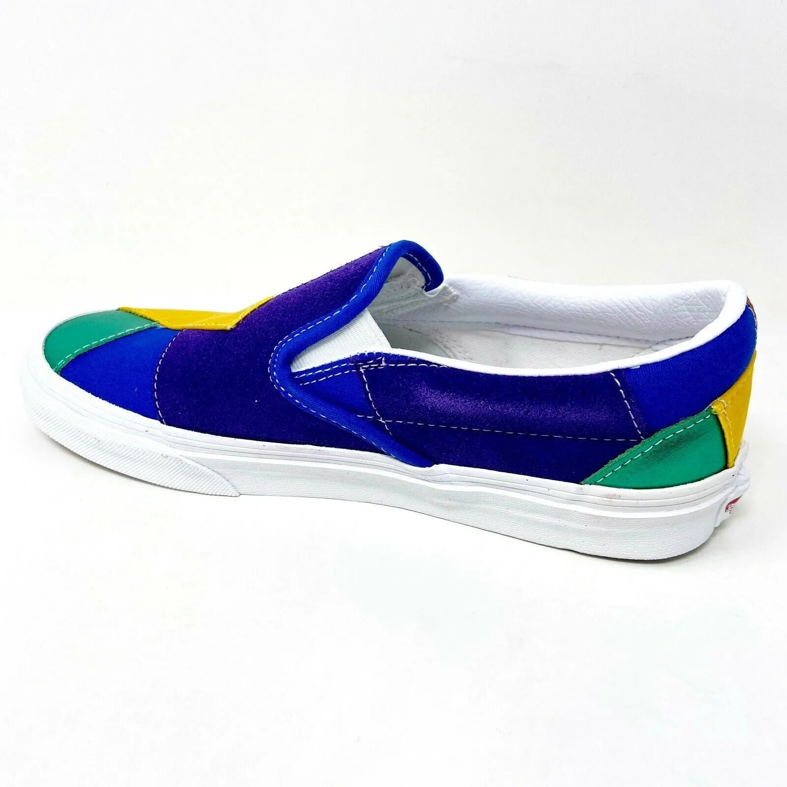 Vans Classic Slip On (Pride) Patchwork True White LGBTQ Womens Casual Shoes