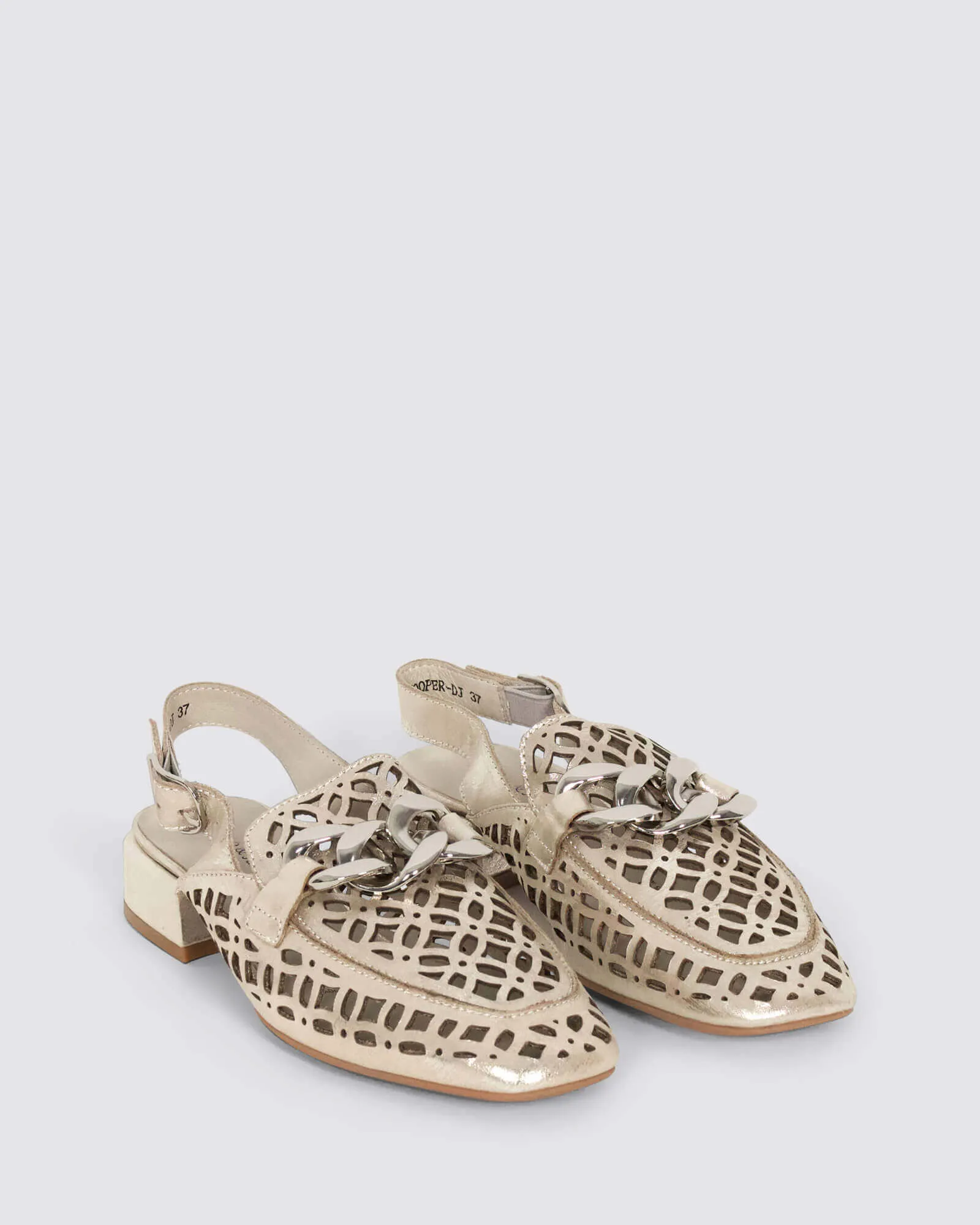 VOOPER SLINGBACK HEELS ARGENTO
