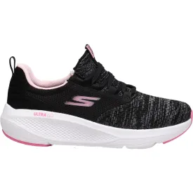 Women's Skechers GORun Elevate Pleasant Days Black/Pink Knit Fabric