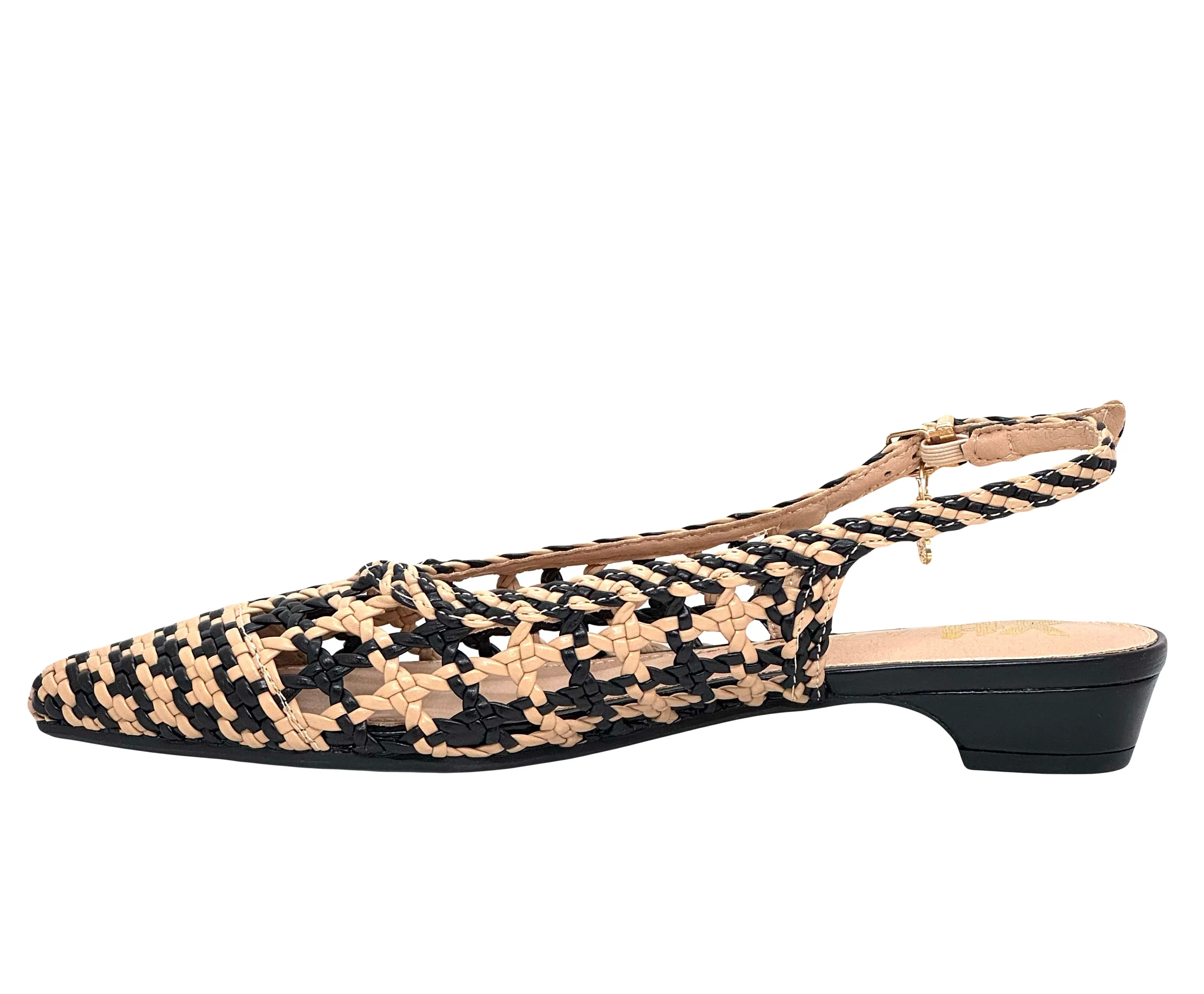 XTI Ladies Woven Upper Sling Back