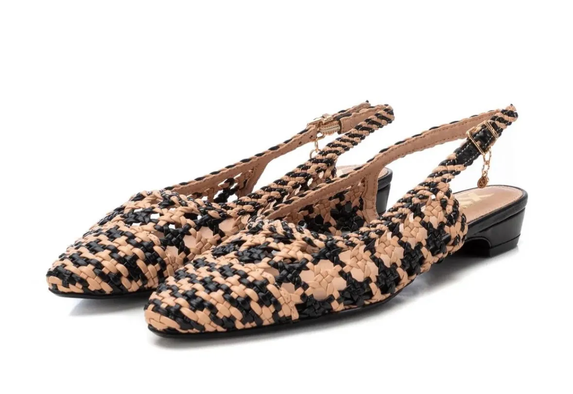 XTI Ladies Woven Upper Sling Back