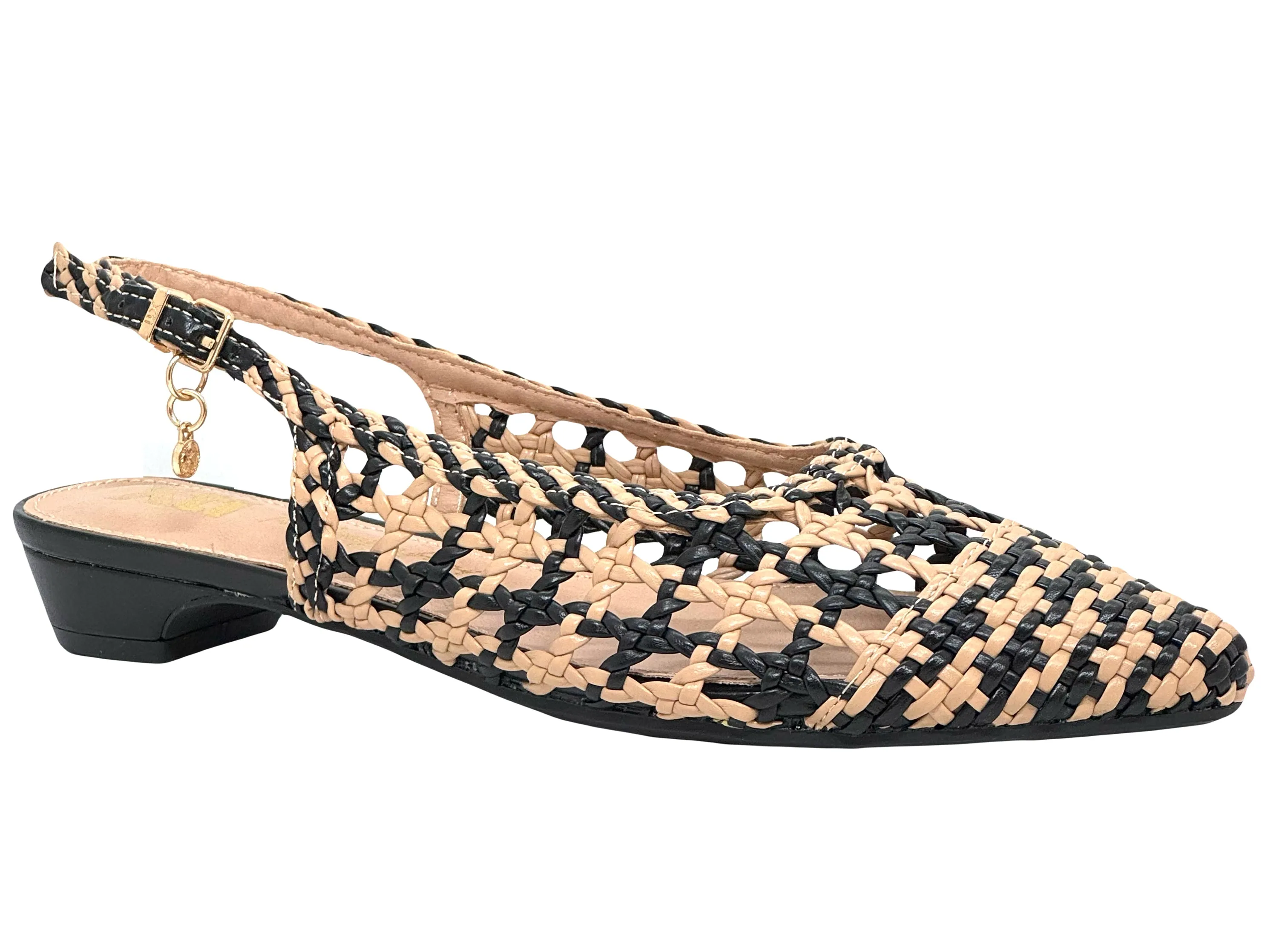 XTI Ladies Woven Upper Sling Back