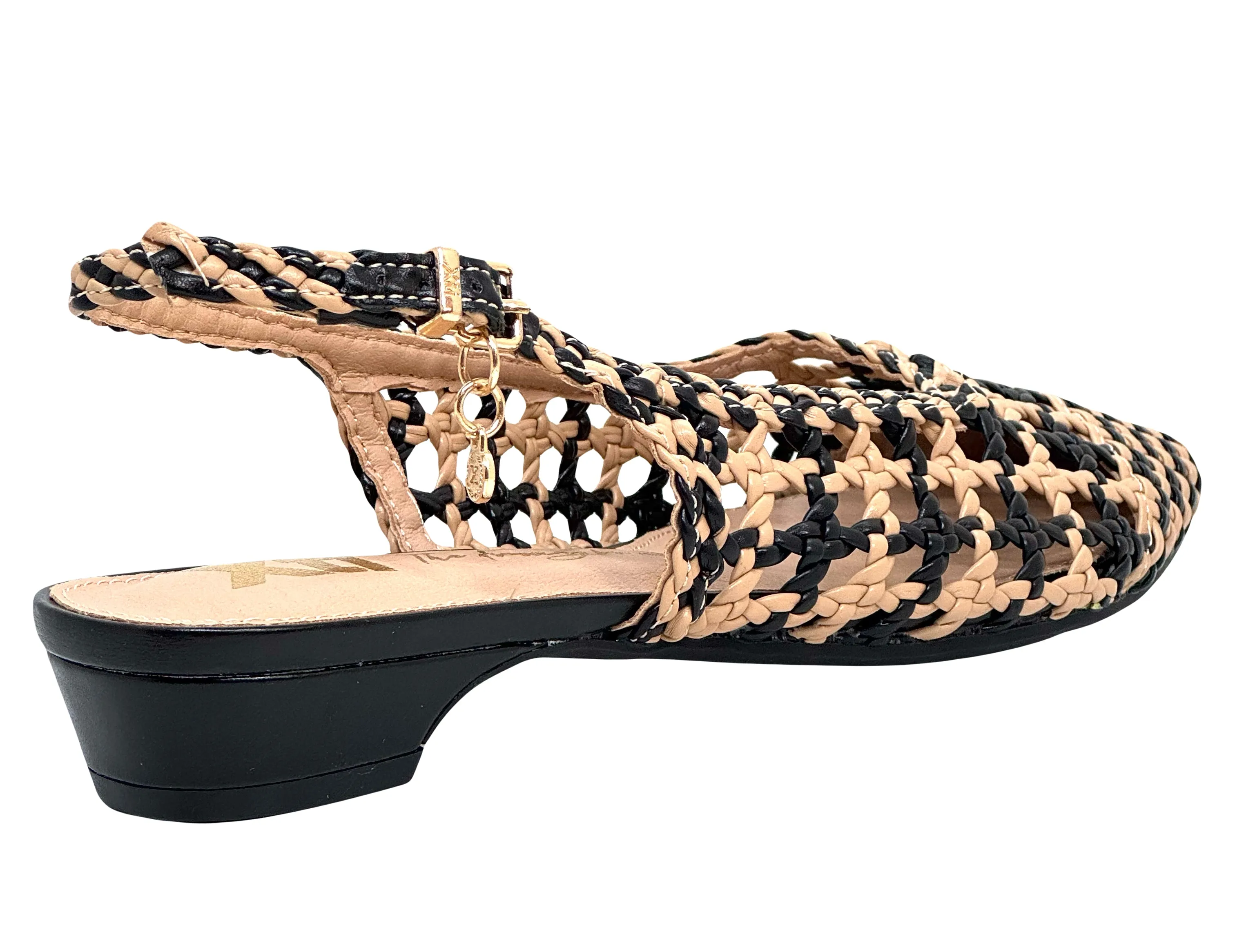 XTI Ladies Woven Upper Sling Back